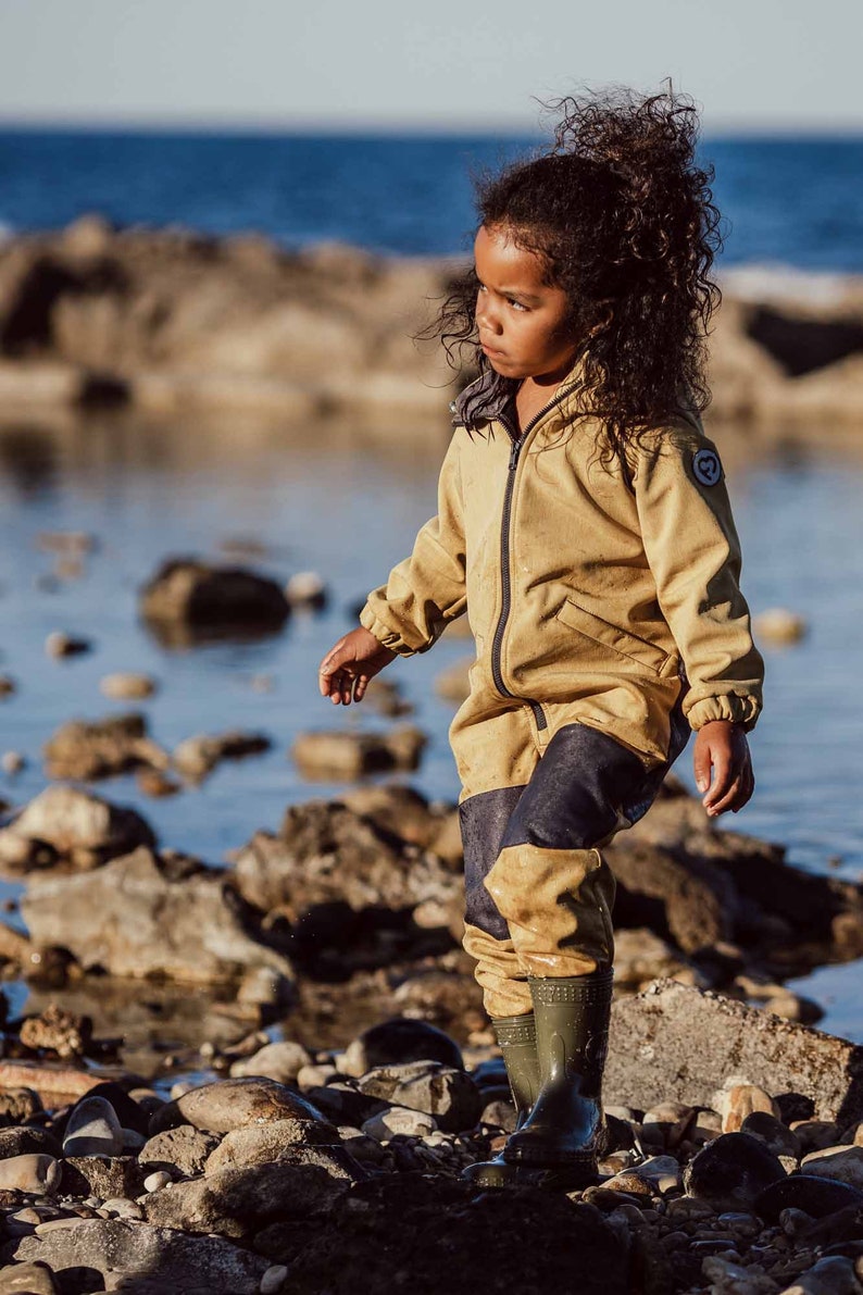 LEO Kids Outdoor Softshell OVERALL, Water Resistant Windbreak Softshell ...