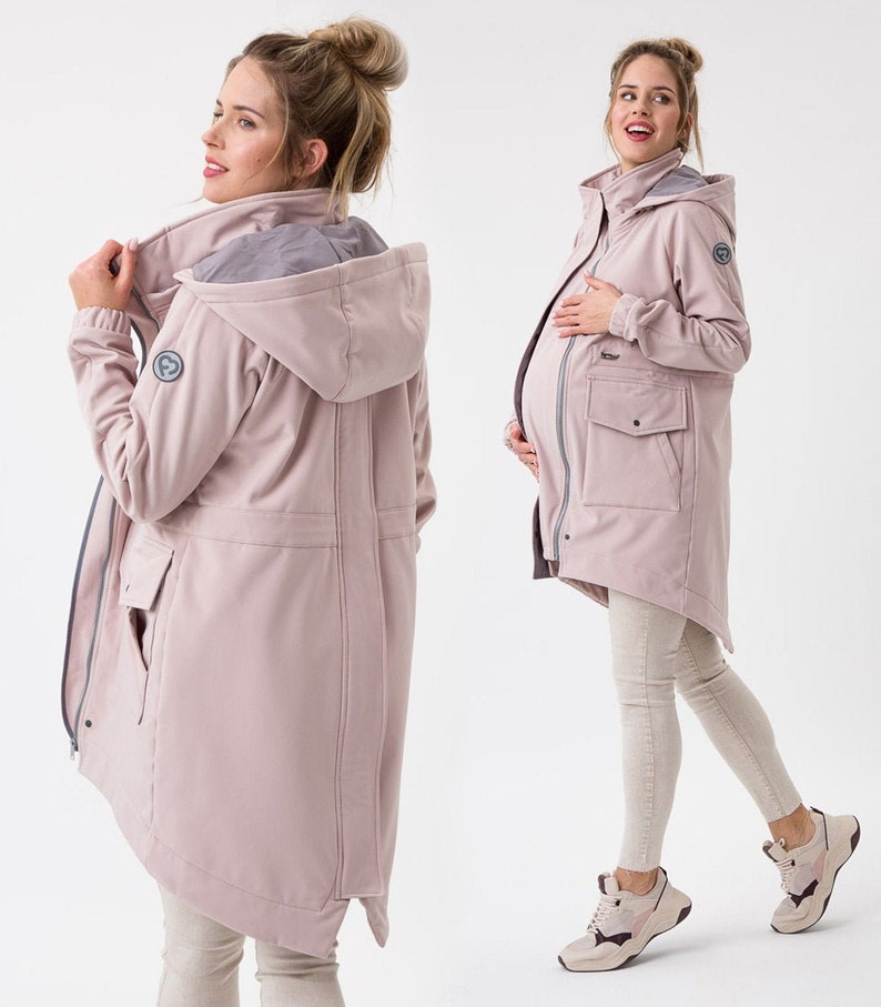 Manteau de maternité rose - Créatrice ETSY : fun2BEmum