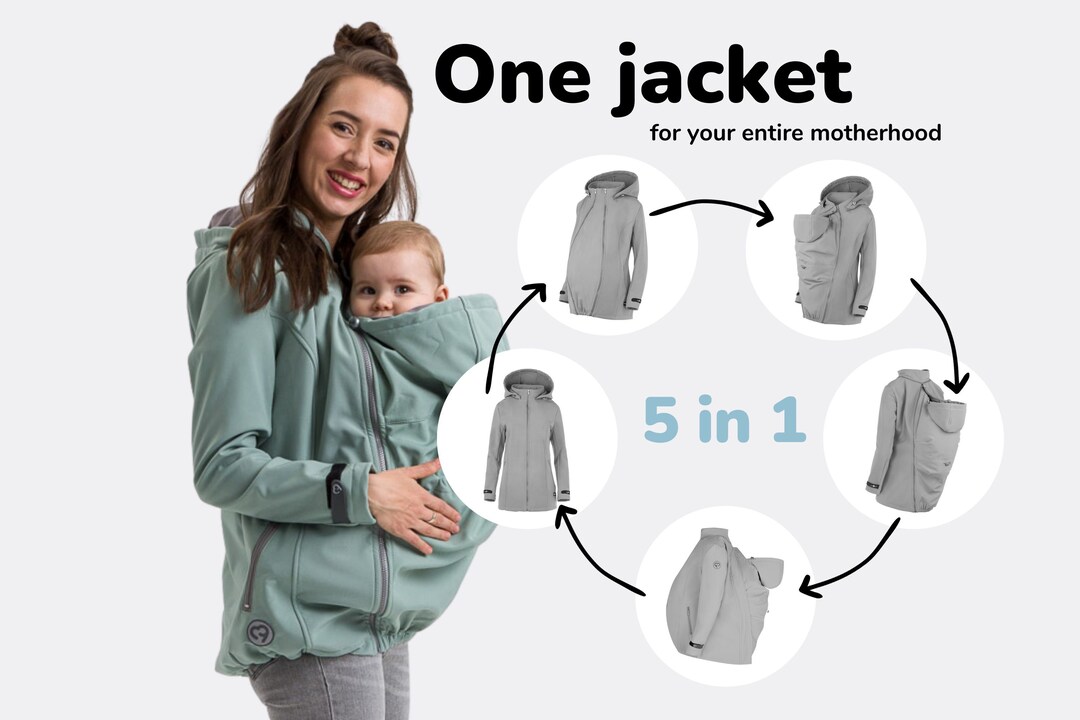 Enigma 5in1 BACK/FRONT Softshell Babywearing Jacket, Carrier Jacket