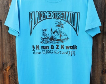 Vintage 1990's 5 K 2 K Walk Kirtland New Mexico Mens Large Blue T shirt