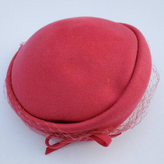 Vintage 1970s Merrimac Womens Pink Wool Hat