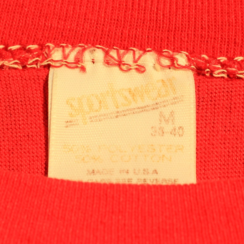 Ultra Rare 1970's Hussons Cantina Ensenada Mexico Mens Medium Red T shirt image 4