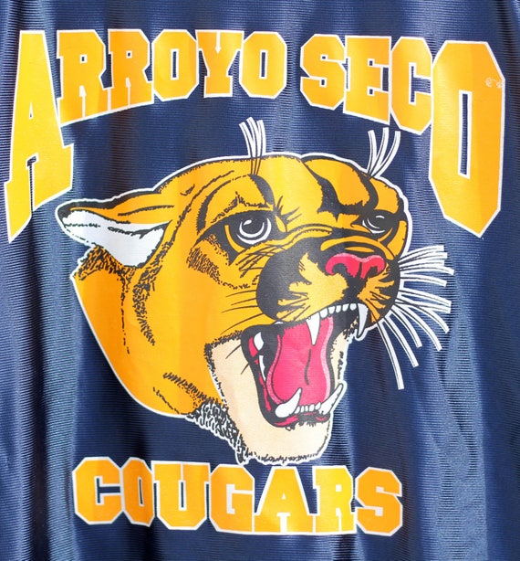 Vintage 1980s Arroyo Seco Cougars Polyester Navy … - image 2