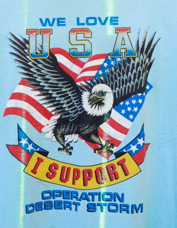 Vintage 1990's We Love USA Operation Desert Storm… - image 2