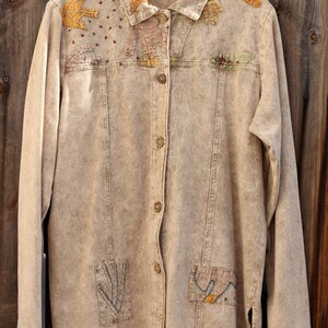 Vintage 1980&#39;s Produce Studio Women&#39;s Cotton Patched Ethnic Jacket