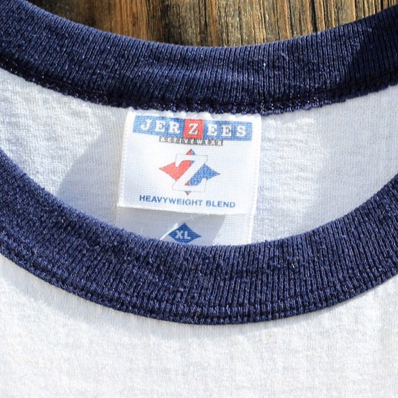 Vintage 1990s 206 records White and blue Mens XL … - image 3