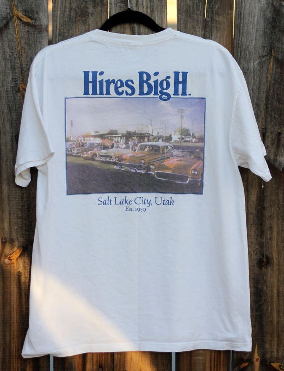 Vintage 980s Hires Big H Salt Lake City Utah Graphic Car T Etsy