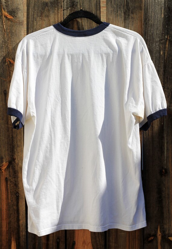 Vintage 1990s 206 records White and blue Mens XL … - image 4