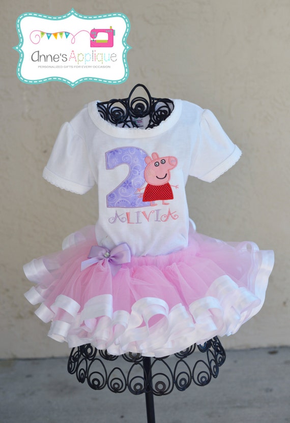 Peppa pig tutu birthday outfit hotsell