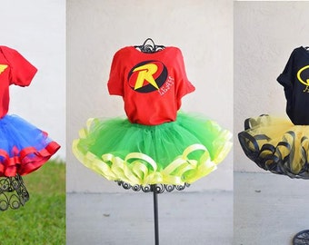 SUPERHERO Tutu Set Outfit CUSTOM Any Superhero