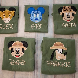 Animal Kingdom Inspired Applique Family Personalized Shirts
