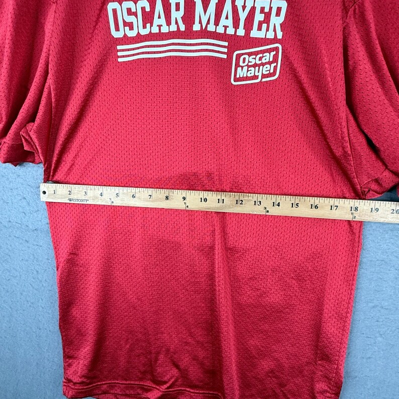 Oscar Mayer 12 Football Jersey Champro Sports Adult Medium Red Vintage image 7