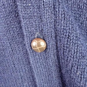 Vintage Pendleton Sweater Vest Mens Large Blue Shetland Wool Button Front immagine 6