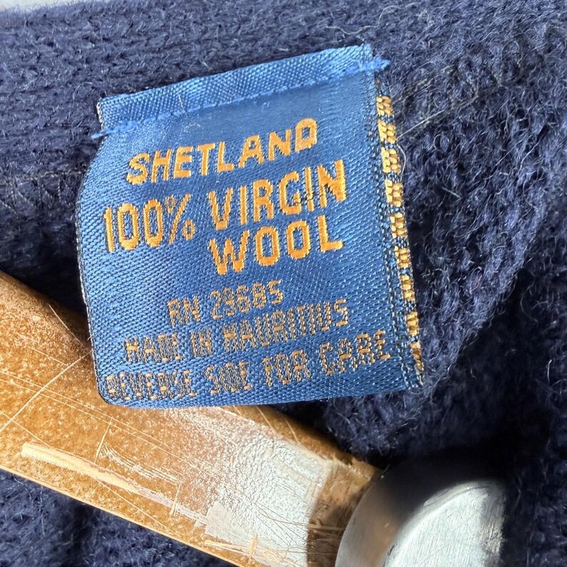 Vintage Pendleton Sweater Vest Mens Large Blue Shetland Wool Button Front immagine 3