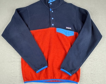 Vintage Patagonia Synchilla Men’s XS Blue Red Coloblock Surf Skate Retro
