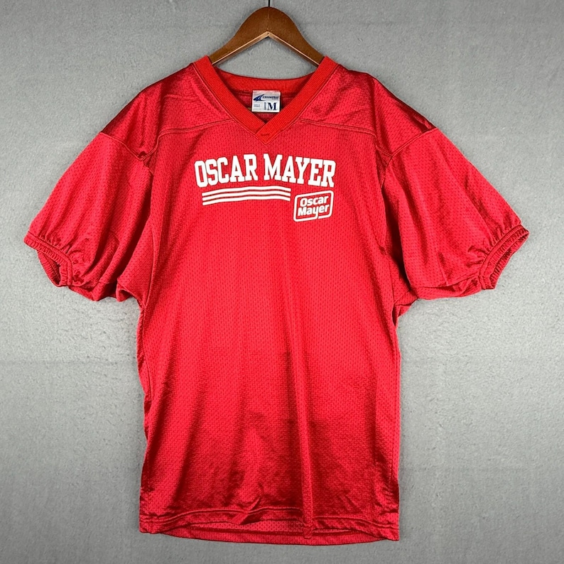 Oscar Mayer 12 Football Jersey Champro Sports Adult Medium Red Vintage image 1