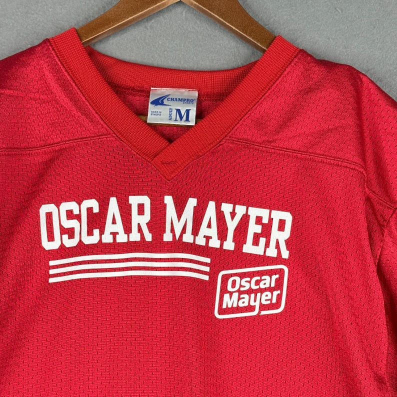 Oscar Mayer 12 Football Jersey Champro Sports Adult Medium Red Vintage image 2