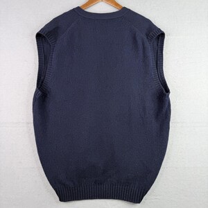 Vintage Pendleton Sweater Vest Mens Large Blue Shetland Wool Button Front immagine 7