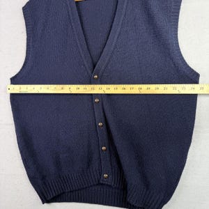 Vintage Pendleton Sweater Vest Mens Large Blue Shetland Wool Button Front immagine 5