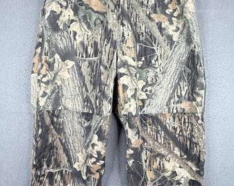 Vtg Cabelas Camo Pants XL Mossy Oak Break Up Gore-tex Made In USA Hunt Outdoors