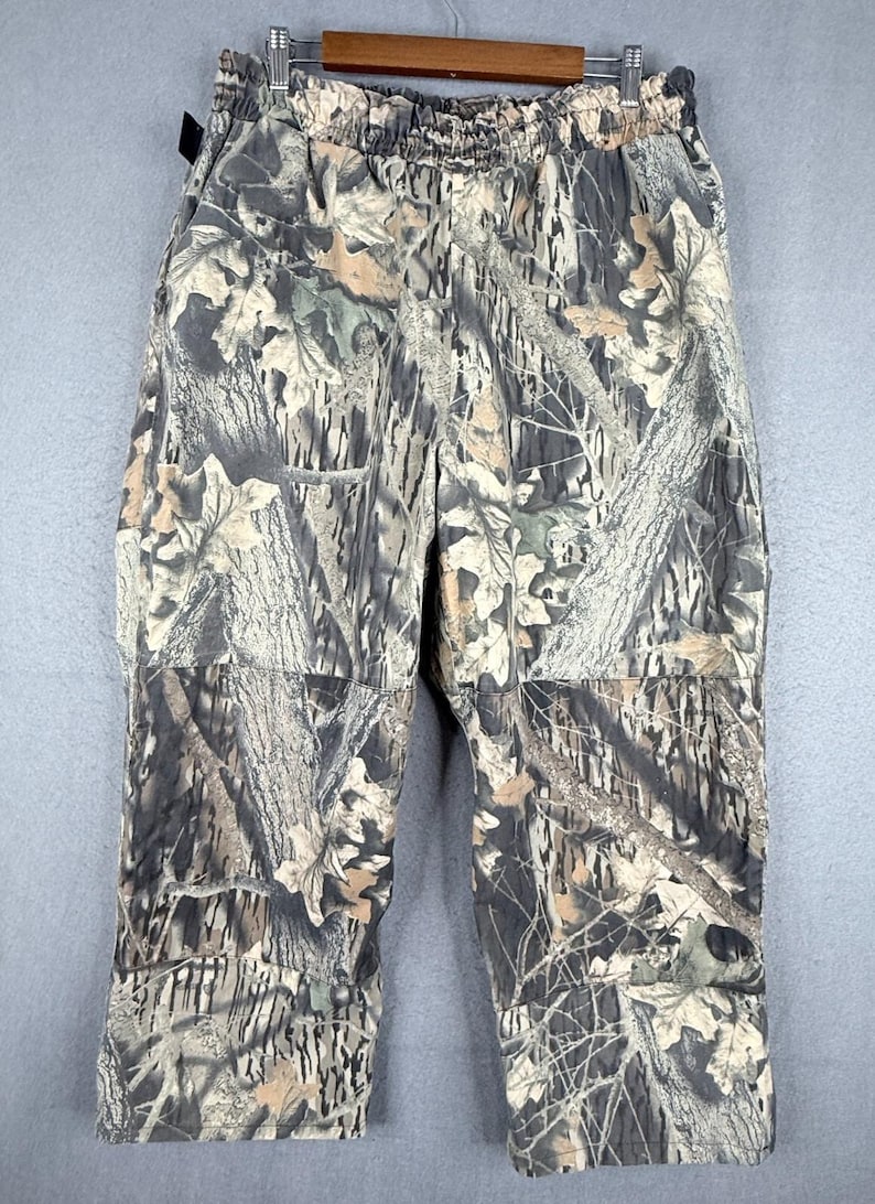 Vtg Cabelas Camo Pants XL Mossy Oak Break Up Gore-tex Made In USA Hunt Outdoors image 1