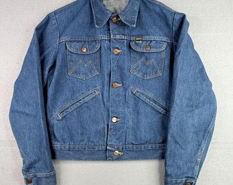 Vintage Maverick Automaticks Mens Denim Jacket 40 Blue Cotton Made in USA