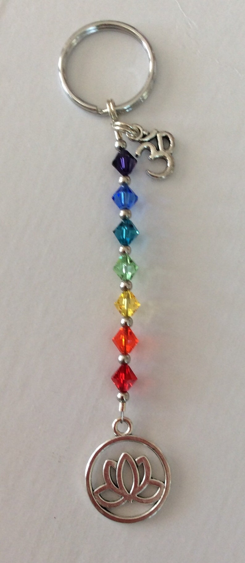 Crystal Bead Keychain Etsy