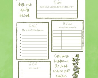 Christian Daily Planner, Simplified Daily Planner, Christ-Centered Daily Planner, Focused Planner, Heart Planner, Day Planner