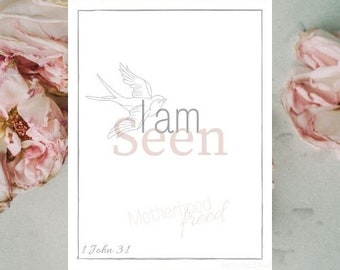 Enneagram 4 Printable, I Am Seen Printable, 1 John 3 1, Enneagram 4 Affirmation