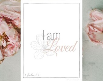 Enneagram 2 Printable, 1 John 3:1, I Am Loved, You Are Loved, Enneagram 2 Affirmation