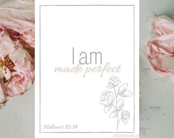 Enneagram 1 Printable, Hebrews 10 14, You Are Made Perfect, Enneagram 1 Affirmation