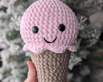 No sew Large Crochet Ice Cream Cone PATTERN