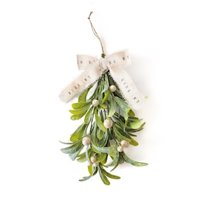 Hanging Mistletoe , mistletoe ball , Christmas decor , stocking stuffer gift , christmas party gift