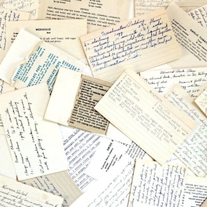 vintage recipe cards