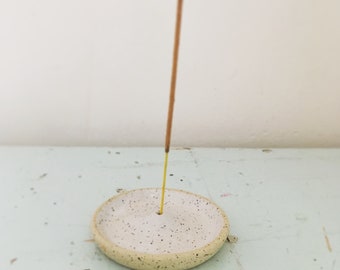 Hand made in Montréal stoneware incense holder