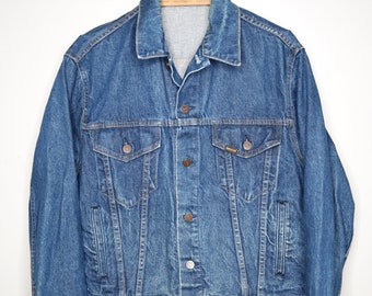 Vintage Sears Roebucks Denim Jacket Mens Size 44 Reg Workwear Coat