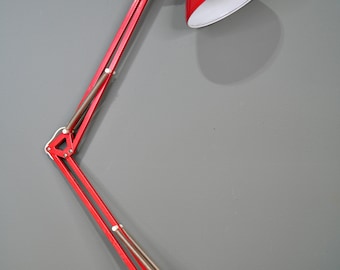 Vintage Drafting Table Desk Lamp industrial Lights Red Articulating Swing Arm