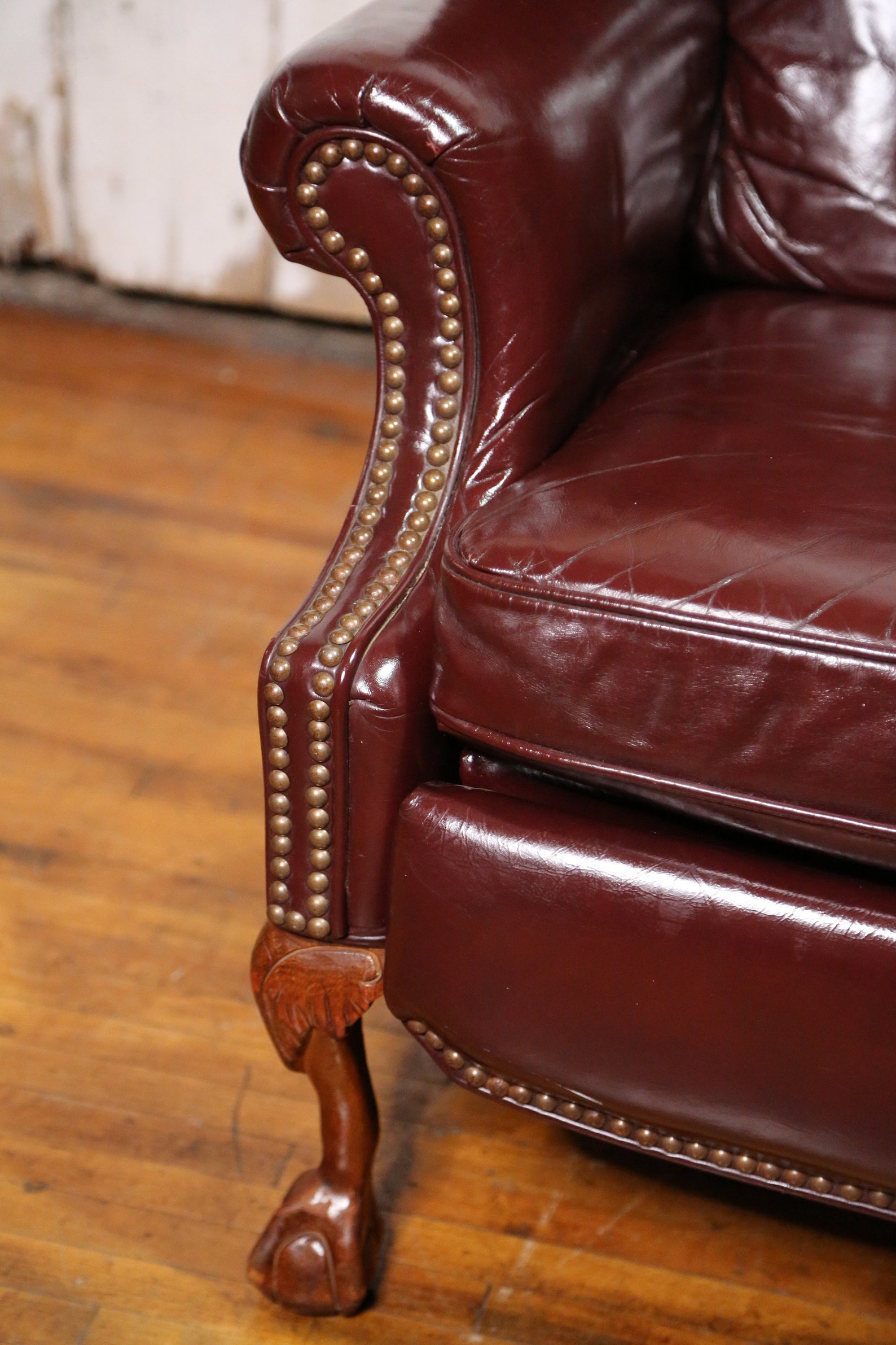 Vintage Barcalounger Leather Recliner Lounge Chair Wingback Etsy