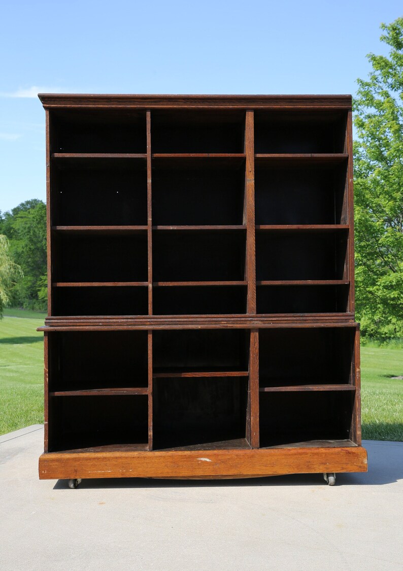 Antique Mercantile Store Display Oak Wood Apothecary Etsy