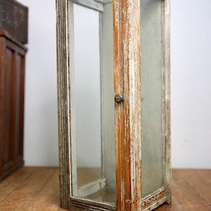 Antique Store Counter Display Case Glass Wood apothecary cabinet vintage showcase