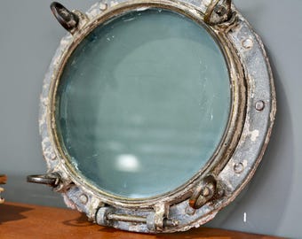 Antique Brass Bronze Porthole Nautical Ship Boat Window Vintage Peephole
