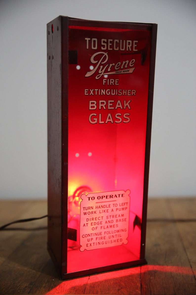 Vintage Pyrene Fire Extinguisher Breakaway Glass Etsy