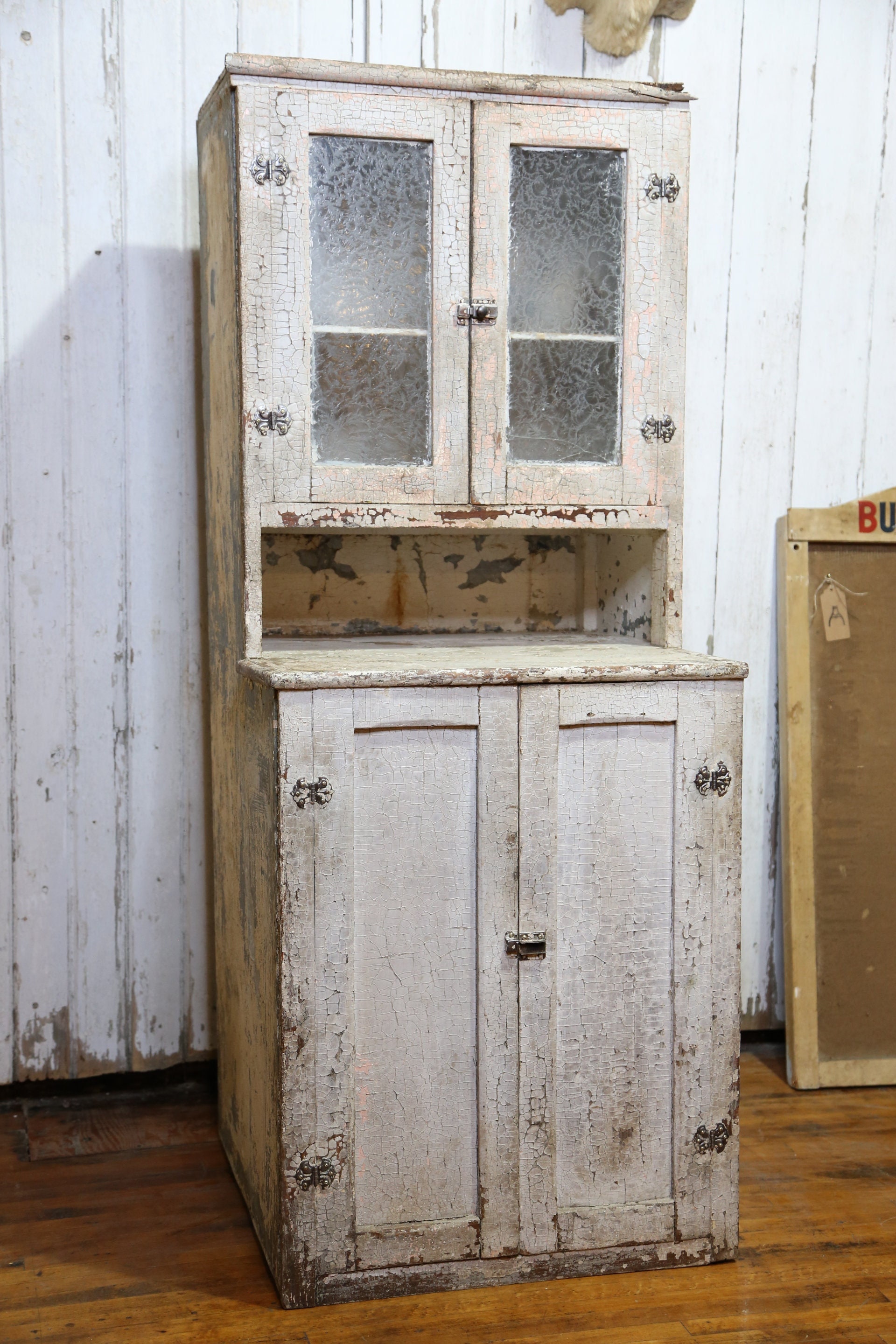 Antique Apothecary Cabinet Medical Cabinet Slag Glass Windows Country  Primitive Cupboard White Kitchen Chippy Paint Doors Vintage Farmhouse - Etsy, image size:1920x2880