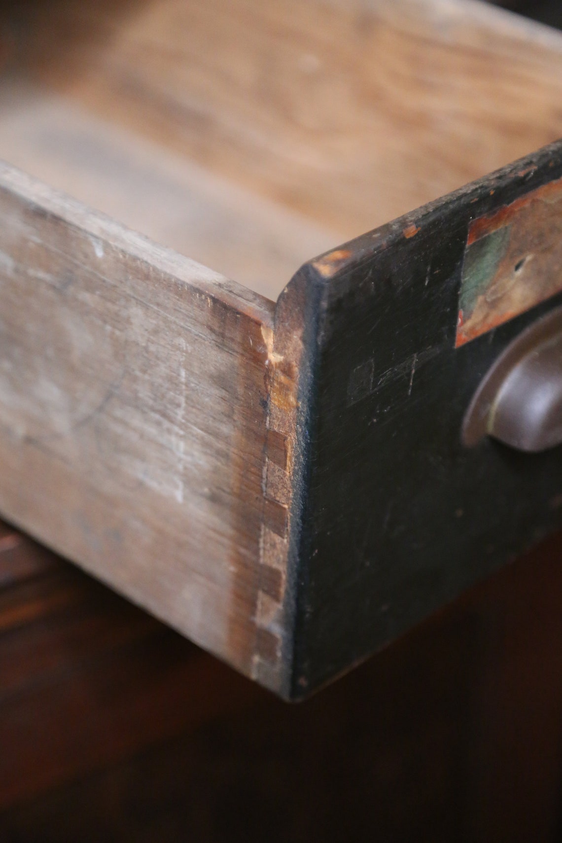 Armario de boticario antiguo 4 cajón de madera organizador de | Etsy