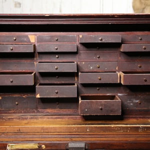 Vintage Multi-drawer Cabinet, Country Store Hardware Storage