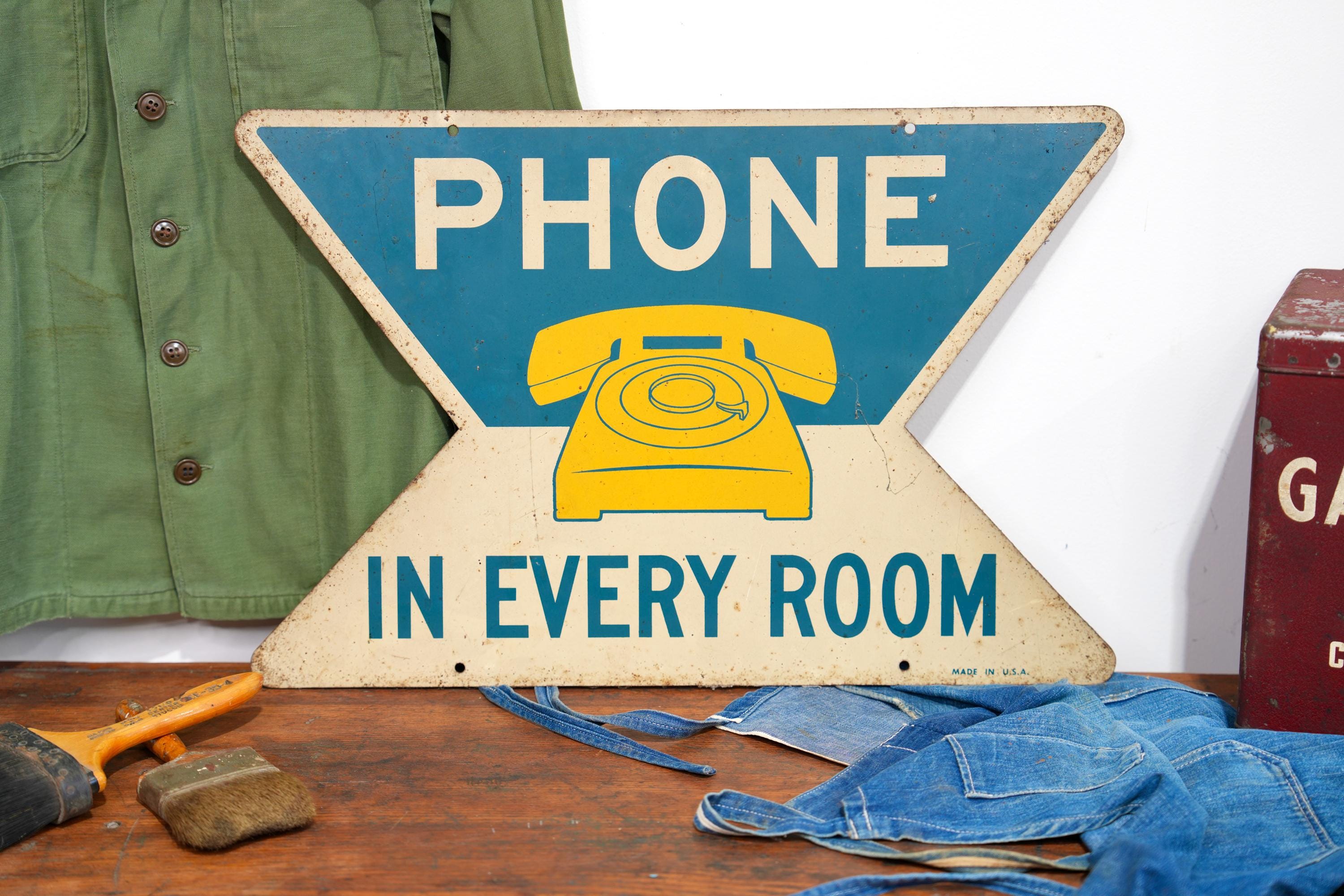 Vintage Metal Telephone Sign - Etsy - Page 2