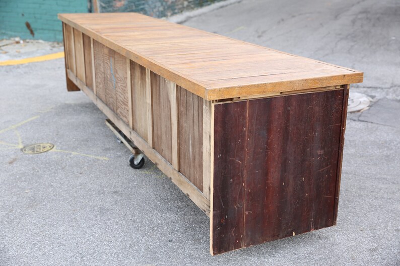 Antique Store Counter Bar Wood Countertop Kitchen Island Etsy