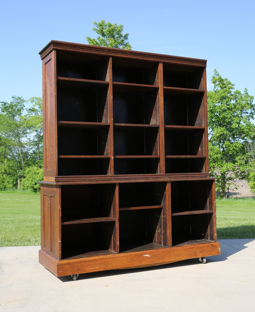 Antique Mercantile Store Display Oak Wood Apothecary Etsy