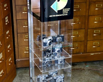 Vintage Kodak Camera Store Display Case Film Cabinet Light up Box