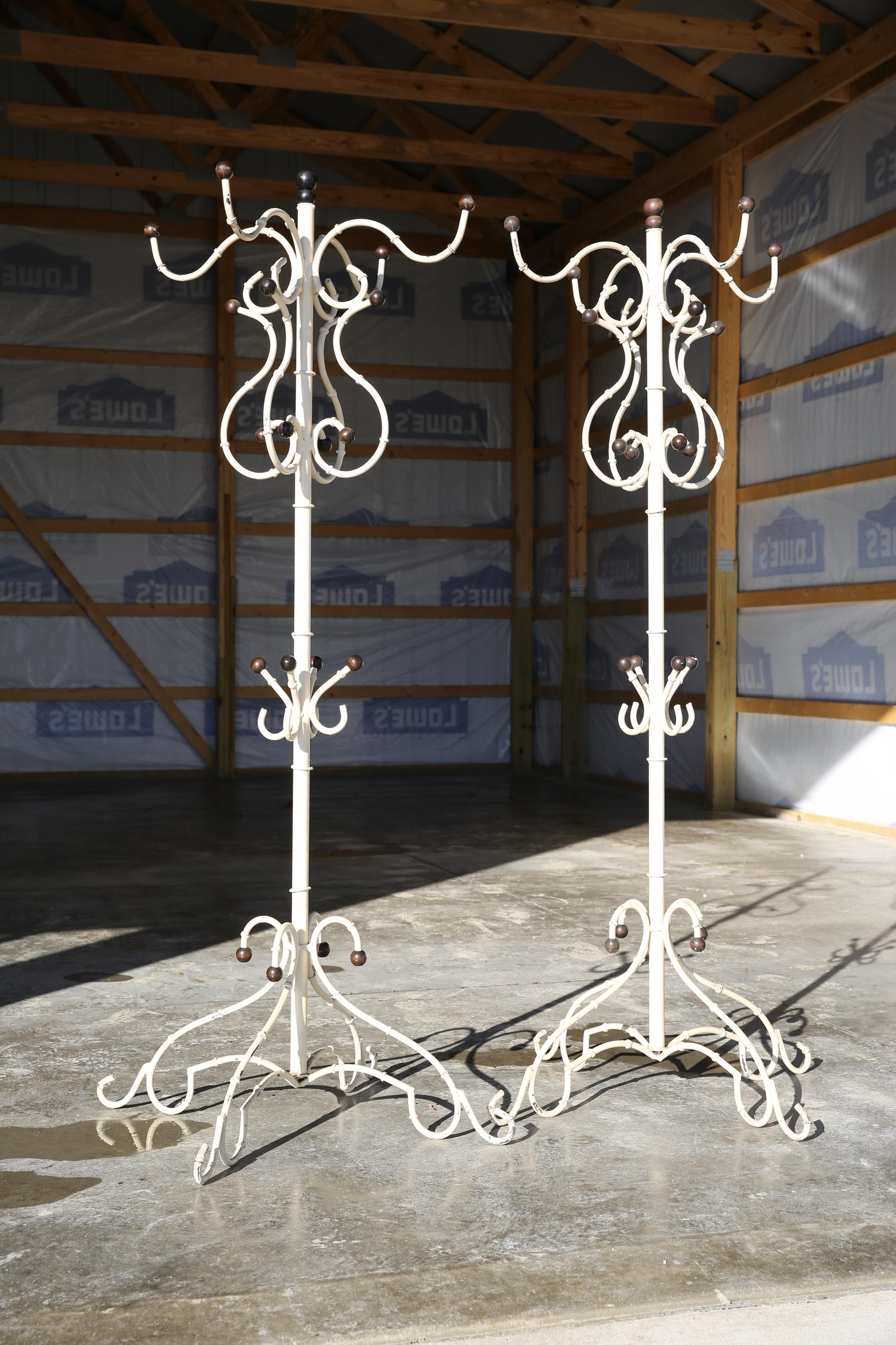 Antique Clothing Rack Metal Iron Coat Hat Racks Industrial Hall